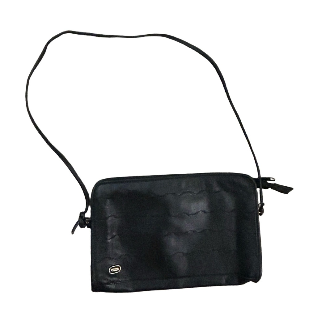 Vintage Philippe Black Leather Crossbody Bag